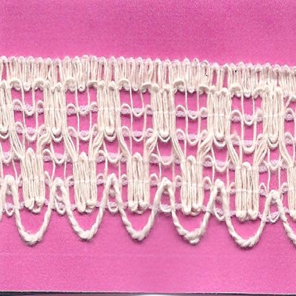 Puntilla algodon 2.5 cm crudo x 10 mts