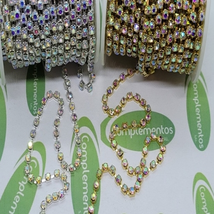 Stras ss16 cristal discontinuo  x 10 yd