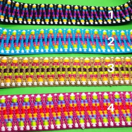 Galon bordado kusi 40 mm x 10 mts