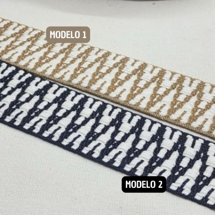 Galon toba bordado 40 mm x 10 mts