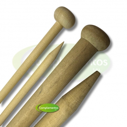 Aguja de tejer de madera 10 x 6 pares