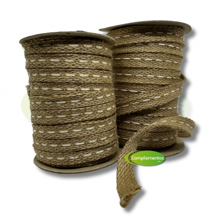 Cinta yute c/pespunte 20 mm x 25 mts