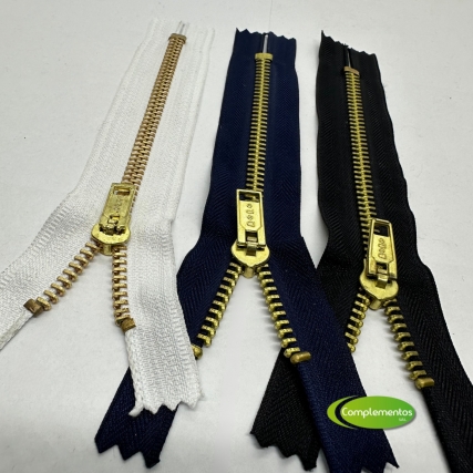 Cierre de bronce 18 cm x unid