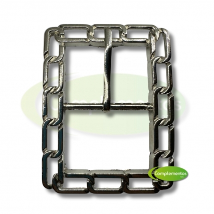 Hebilla cadena niquel p/35 zamac x 4 un 