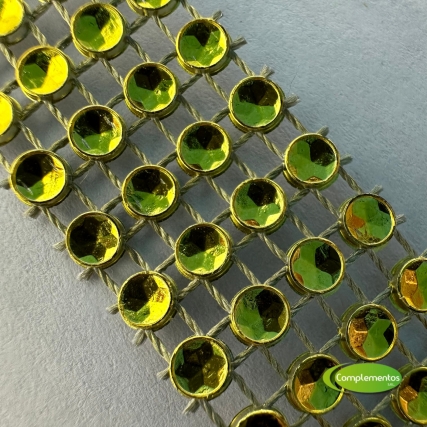 Falso stras 4 lineas dorado(2cm) x 10 yd