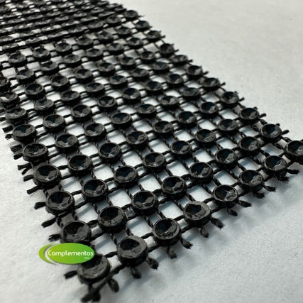 Falso stras 8 lineas negro(3.5cm) x 10yd