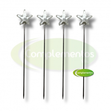 Alfiler fantasia estrella blanco x 144un