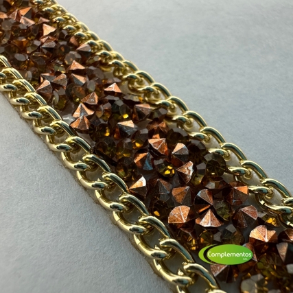 Galon stras hot trans.c/cadena15mm x 5yd