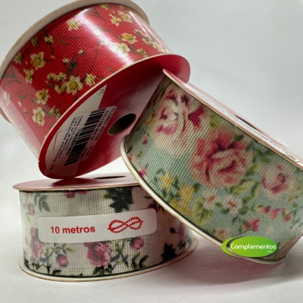 Cinta flor vintage 23 mm x 10 mts