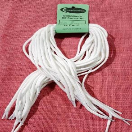 Trenza p/calzado redondo 45 cm x doc bco