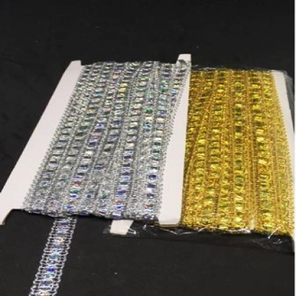 Galon lurex entredos c/cinta 1cm x 10 yd