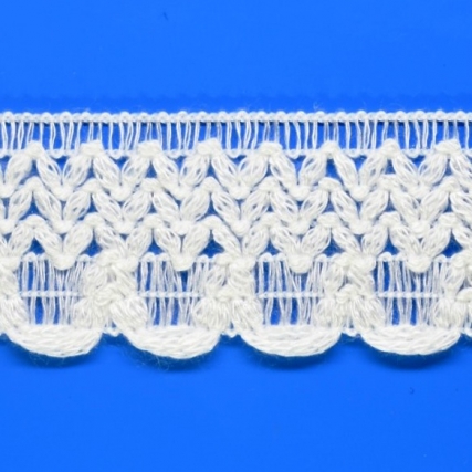 Puntilla algodon st 2.5 cm x 20 mt