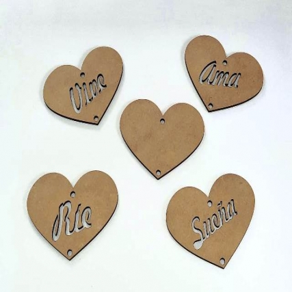 Colgante picap/ circ corazon 10x9 cm x 3